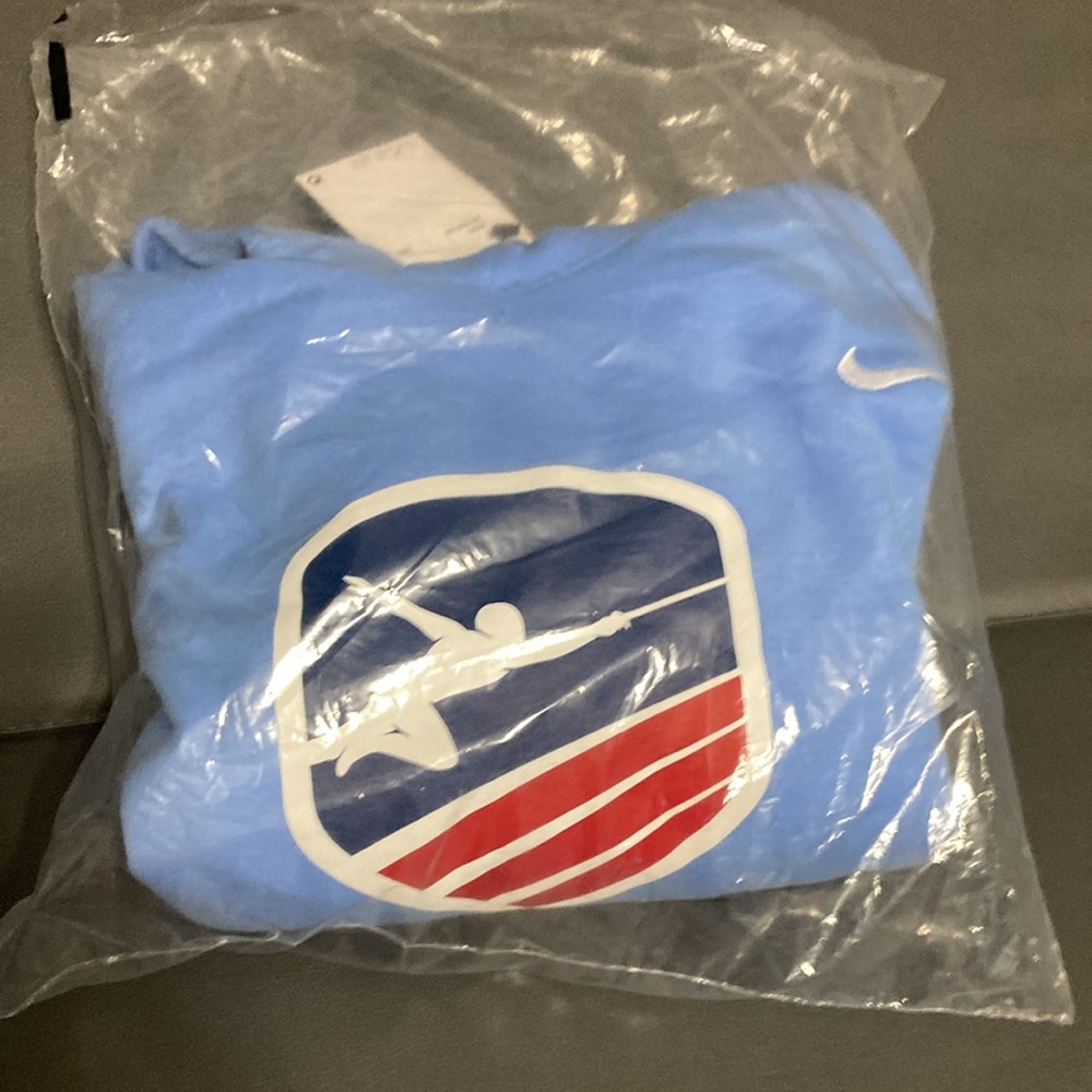 Nike Light Blue USA Fencing Hoodie mens XXL - Picture 4 of 6